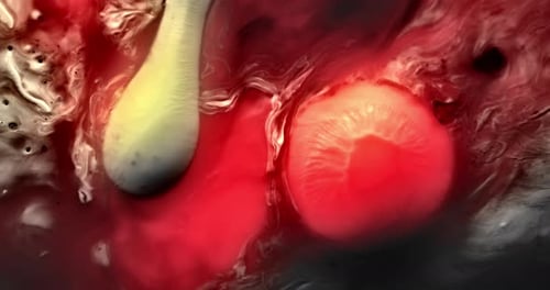 Color Collision Between Red And White Paints