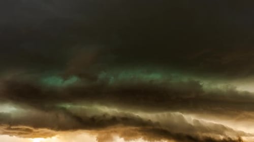 Stormy Sky with Dark Clouds Moving Fast