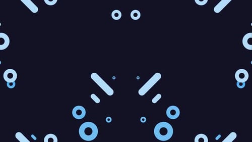 Abstract Blue Geometric Pattern Loop Background