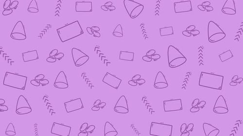 Seamless Pattern Geometric Shapes Abstract Lines Purple Background Cones