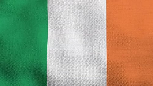 Ireland National Flag Waving Animation