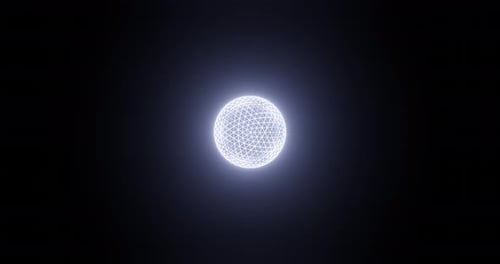 Glowing Triangulated Hexagonal Sphere
