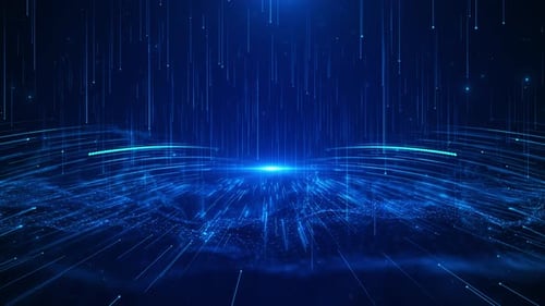 Partículas futuristas de flujo de big data cibernético. Antecedentes del concepto de ciencia de datos de flujo de datos digitales. Big Dat