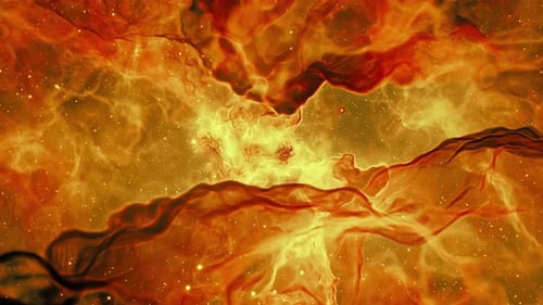 Une nébuleuse orange éclatante brille de mille feux