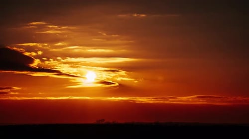 Golden Sunset Time-Lapse with Clouds