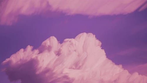 Amazing Colorful Pink Clouds Trails Timelapse Unusual Abstract Toned Sky Background Dramatic Magenta
