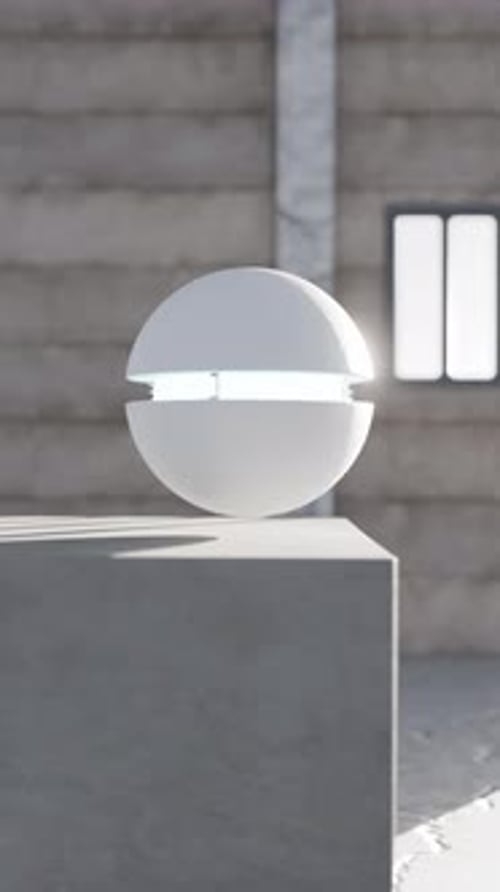 Animation satisfaisante en 3D avec boucle de sphère lumineuse