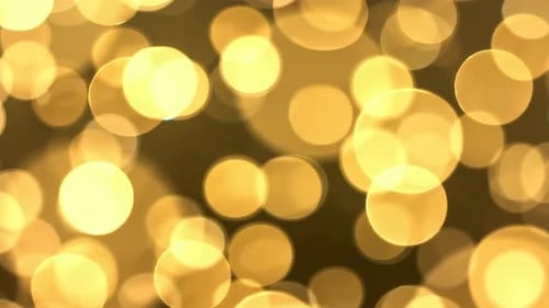 Abstract Golden Bokeh Lights Festive Background