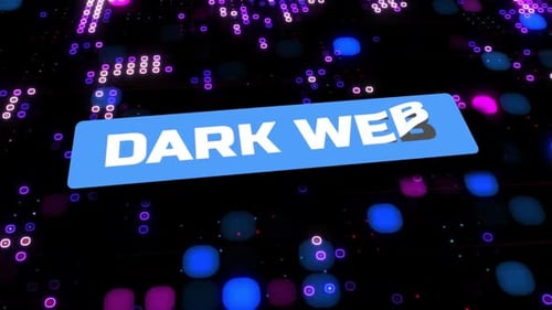 Dark Web Waving Typografie mit digitalem Hintergrund