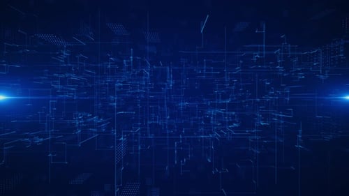 Digital Cyber Wave Cyberspace Lines Network Big Data Data Center Virtual Space Server Internet Speed