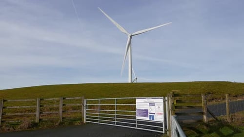 The Tirgwynt Wind Farm is located in Mid Wales 40km from Welshpool, Powys. UK