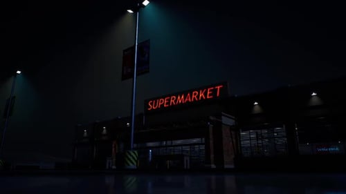 Supermercado por la noche