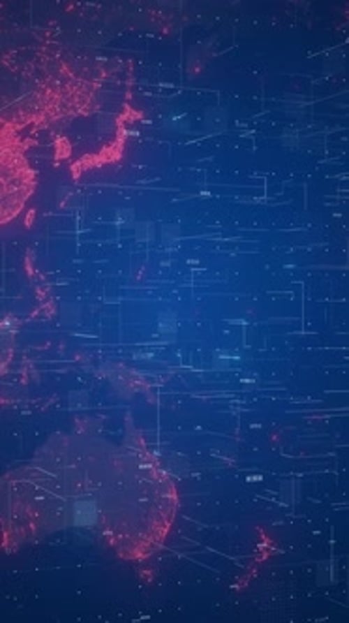 Vertical Video Modern CG Animation World Map