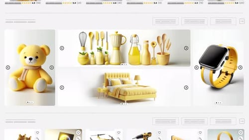Modern E-commerce Website User Interface Product Display Animation