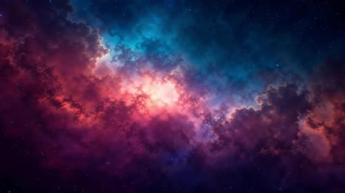 Colorful Fluid Nebula Space Background Animation