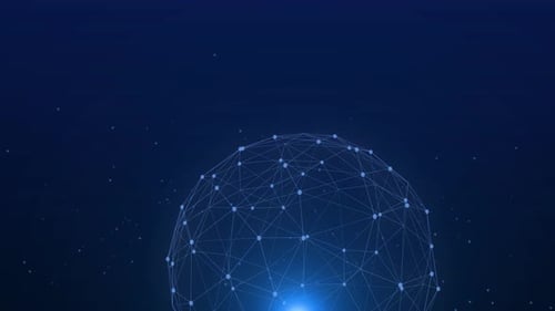 Abstract Geometric Technology Sphere Network Background