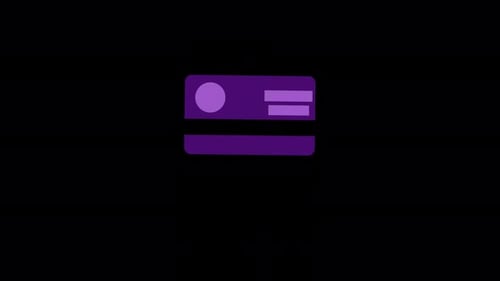Violette Bankkarte 4K Alpha Channel