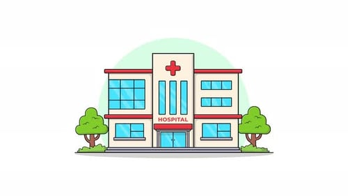 Animation 4K de bâtiments hospitaliers