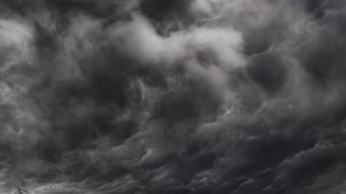 view of gray clouds and lightning storm , ultra HD.