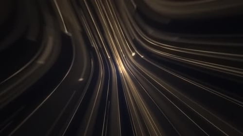 Golden Fiber Optic Data Stream Technology Background