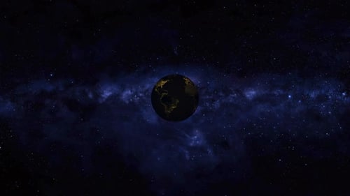 View the Universe with the Stars and the Earth planet, Sunlight Shining Brightly Planet Earth. 1634