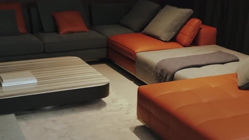 Modern Sectional Sofa in Neutral Living Room