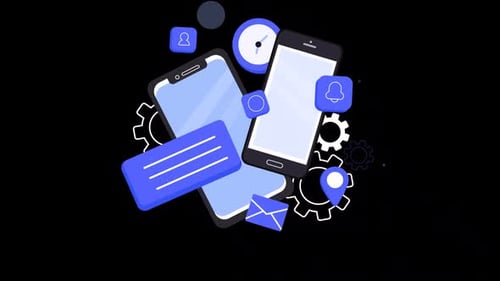 Mobile Application Futures Background Alpha Channel
