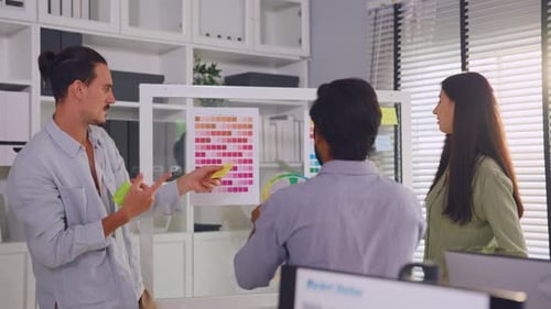 Group of multi-Ethnic businessman and businesswoman working in office.