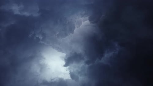 Stormy Dark Clouds Moving Quickly in the Sky