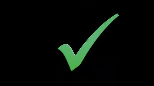 Animated 3D Green Checkmark Pop-Up