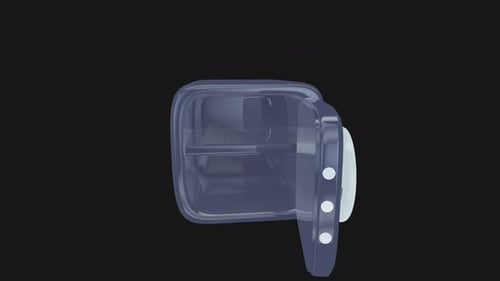 Modern 3D Animated Safe Icon for Digital Security