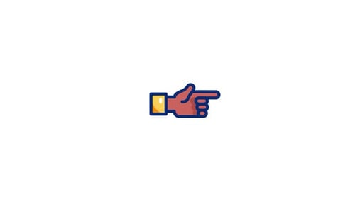 Modern Animated Hand Pointing Right Icon