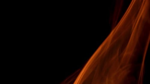 Llamas brillantes sobre un fondo negro filmadas con una cámara de alta velocidad a 1000 fps
