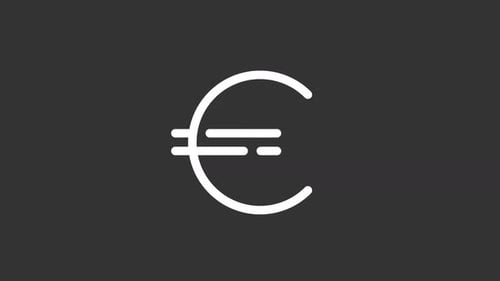 Animated Euro White Line Ui Icon