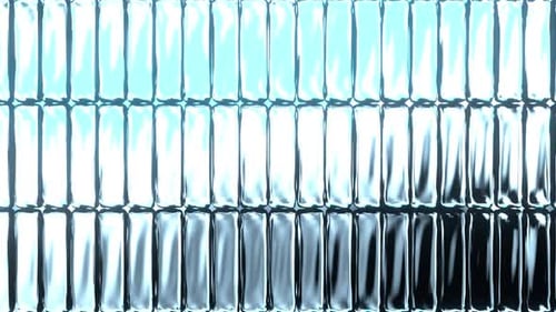 Glass Cube Wall Background Cold Metal Cyan Blue Vj Seamless Loop For Show