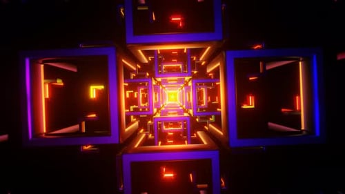 A Pulsating Canvas of Neon Swirls in a Backdrop