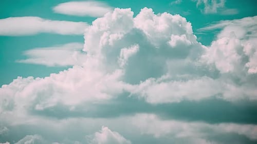 Cloudy Sky With Fluffy Clouds