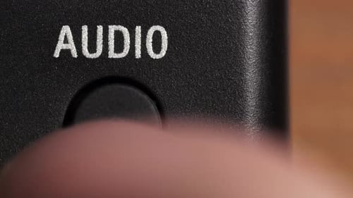 Finger Pressing Audio Button