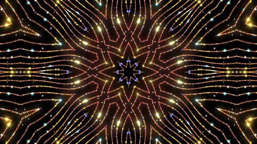 VJ Loops Pattern Of Golden Lines