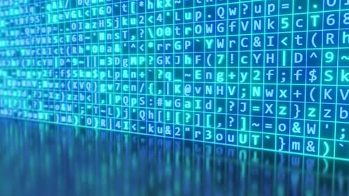 Random Computer Hacking Text Virus Code Cyberspace Security Concept - 4K