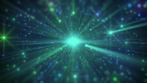 Futuristic Abstract Particle Light Tunnel Loop Background
