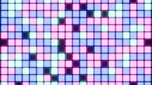 Dynamic Retro Style Animated Pixel Pattern Hypnotic Loop Of Multicolored Pixel Tiles With Shimmering