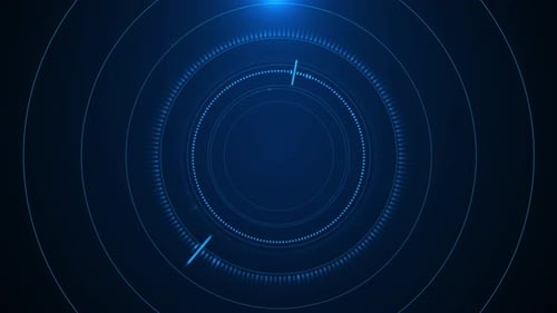 Music Equalizer Hud Hologram Audio Spectrum Circle Hologram Processing Concept of Artificial