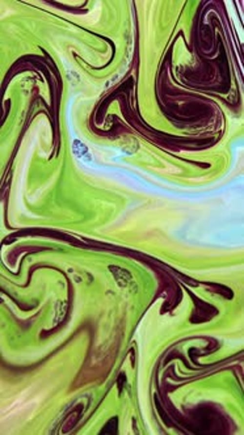 Swirling Abstract Paints Blend Beautifully