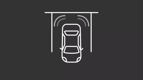 Animated Car Parking Assist Line Icon