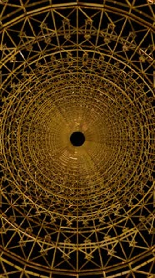 Golden Psychedelic Tunnel- Arnament