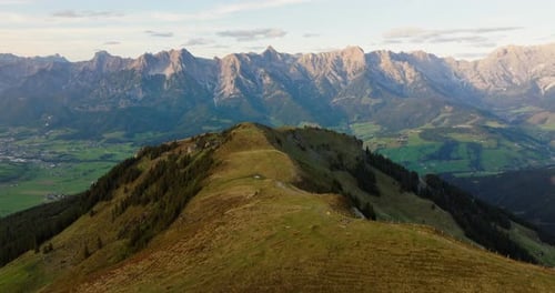 Stunning Aerial View Of Austria's Mountainous Terrain