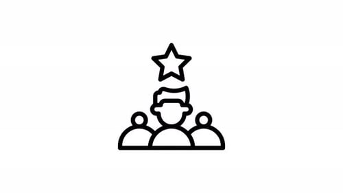 teamwork line icon animation