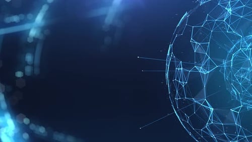 Futuristic Global Network Technology Connection Background