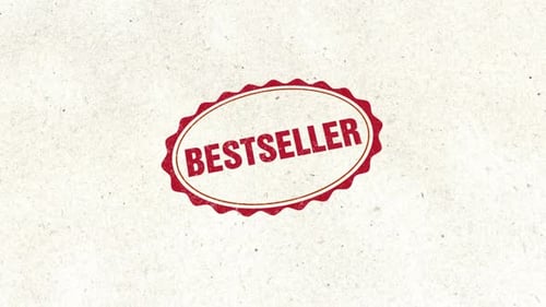 Retro Bestseller Rubber Stamp Impression on Textured Paper